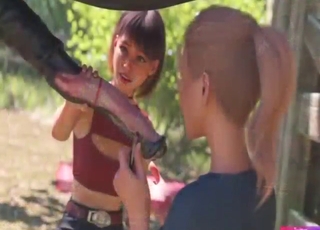 Emily the horny zoo teen fucks a hung horse